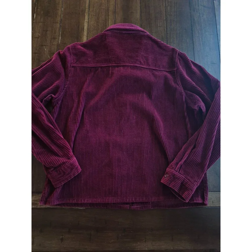 Northcrest Burgundy Corduroy Jacket S - Picture 2 of 3